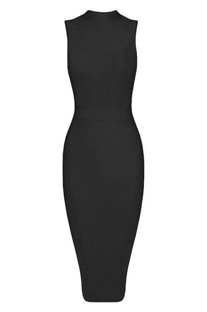 Grace Bandage Midi Dress Classic Black Sale