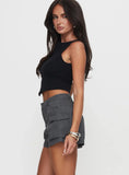 Colonel Cargo Mini Short Slate Petite