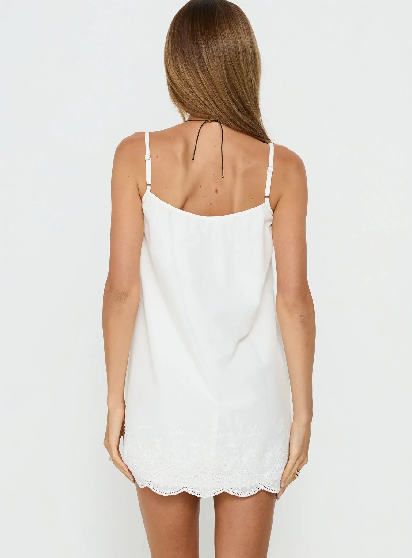 Louanna Embroidered Mini Dress White