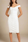 Sophia Bandage Dress White Pearl Sale