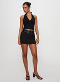 Christel Pinstripe Skort Black