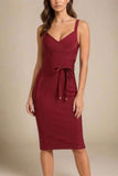 Bek Bandage Dress Red Wine
