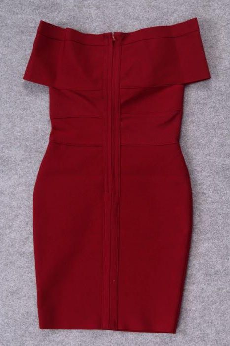 Bea Bandage Dress Red Wine
