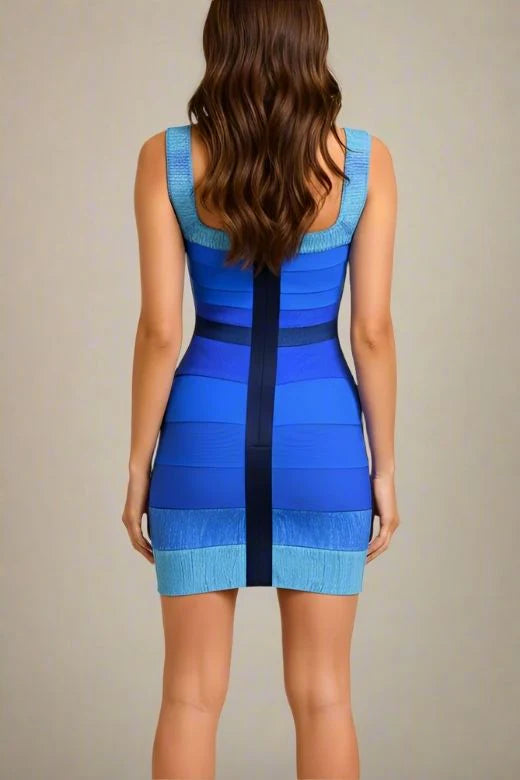 Portia Bandage Mini Dress Royal Blue