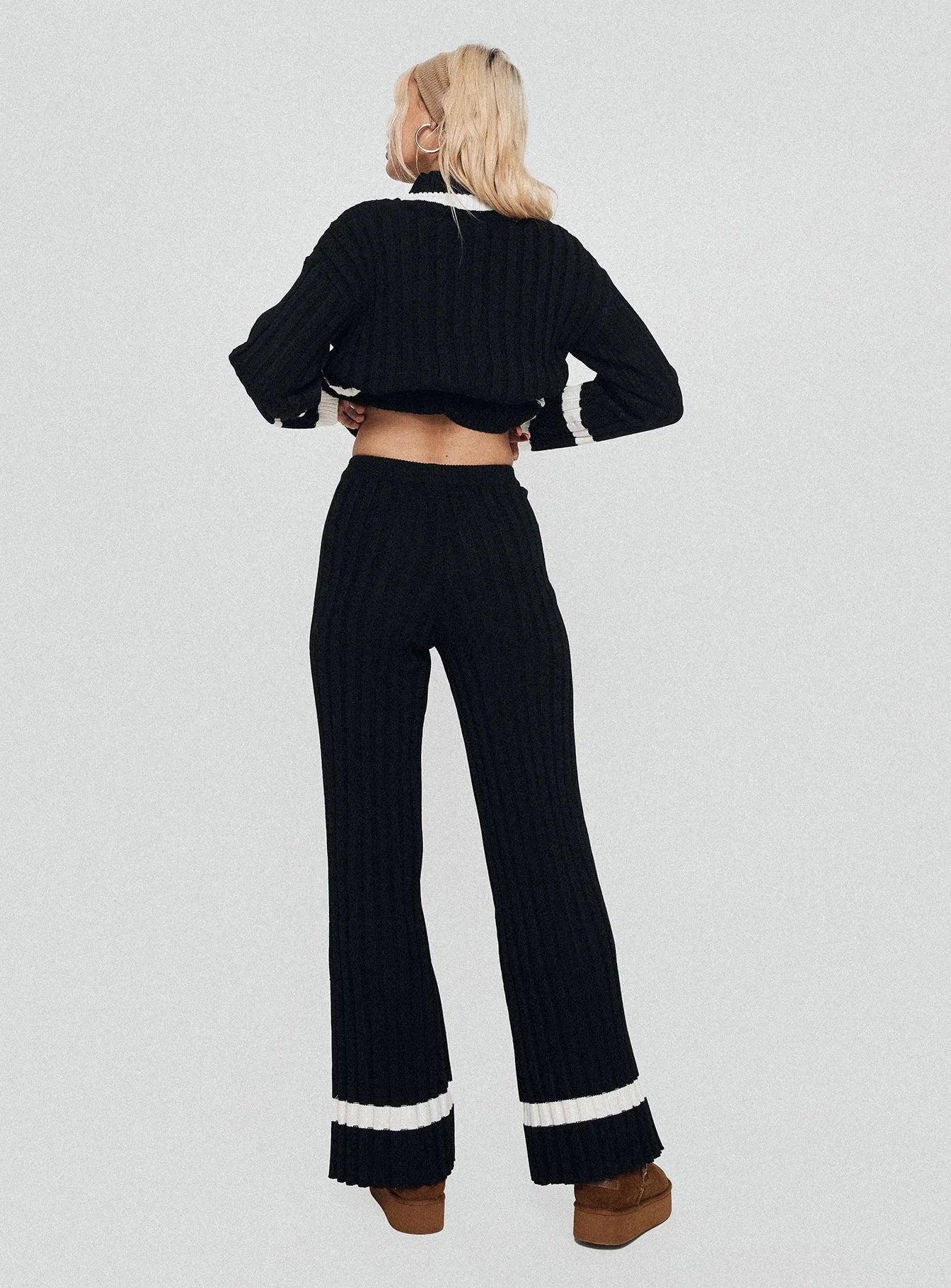 Montenegro Knit Pants Black Cream