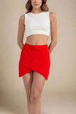Jay High Waist Bandage Mini Skirt Lipstick Red