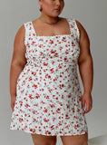 Dasha Mini Dress White Floral Curve