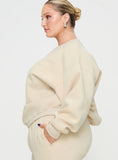 Princess Polly Crew Neck Sweatshirt Block Cursive Text Stone Curve
