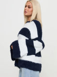 Nerina Knit Sweater Blue White Stripe