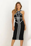 Suki Bandage Midi Dress Classic Black