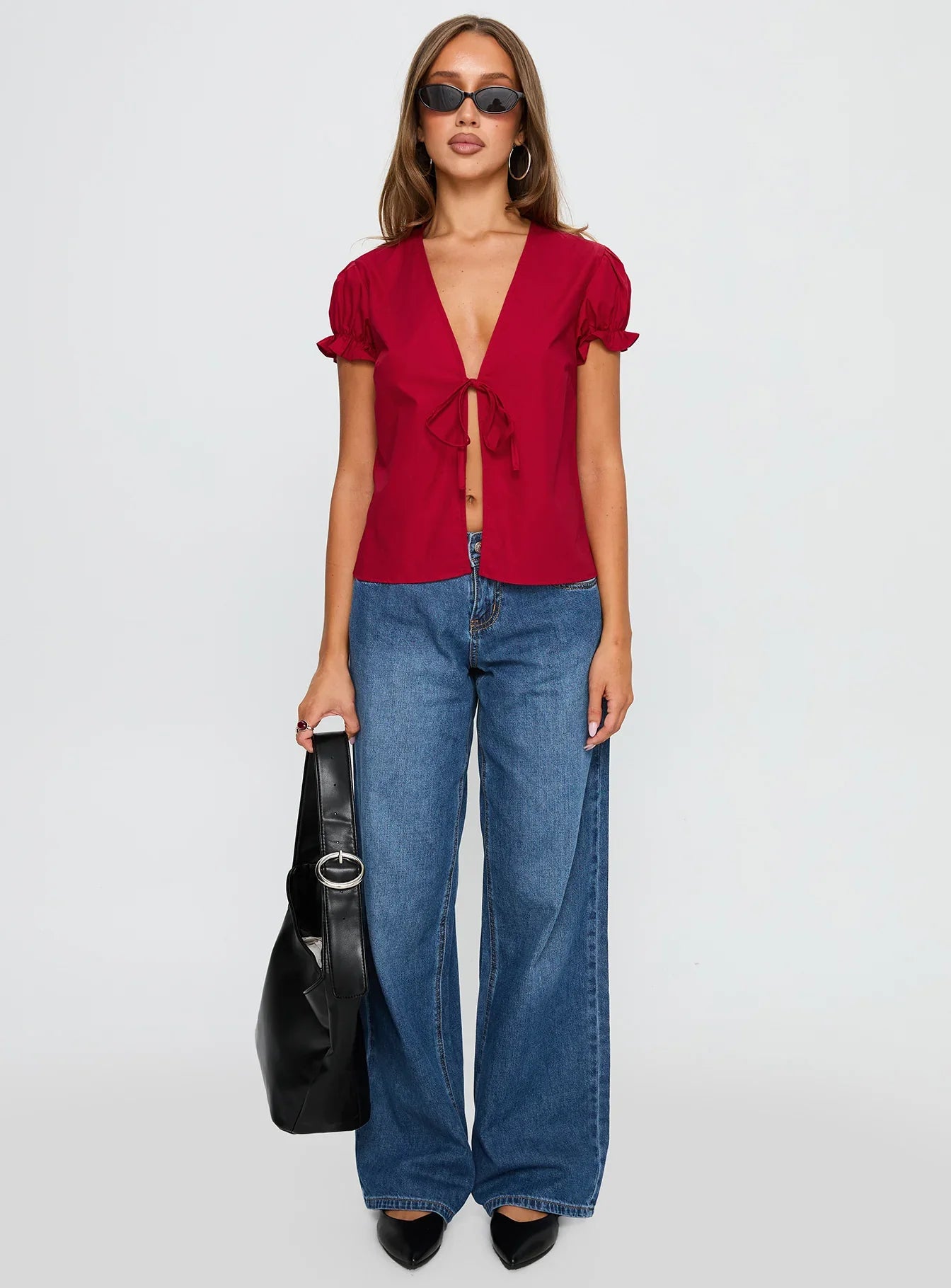 Starstruck Tie Up Top Red