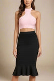 Elli Bandage Crop Top Dusty Pink