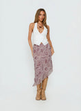 Suella Asymmetrical Midi Skirt Paisley Multi