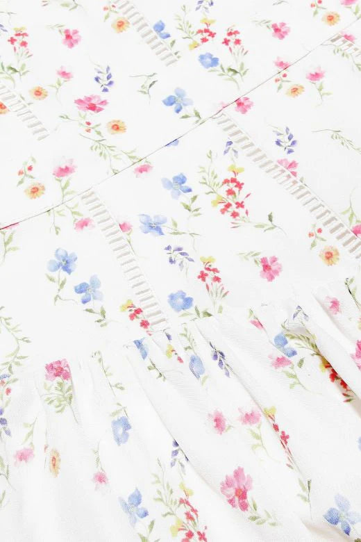 Tasmin Midi Dress White Print Sale