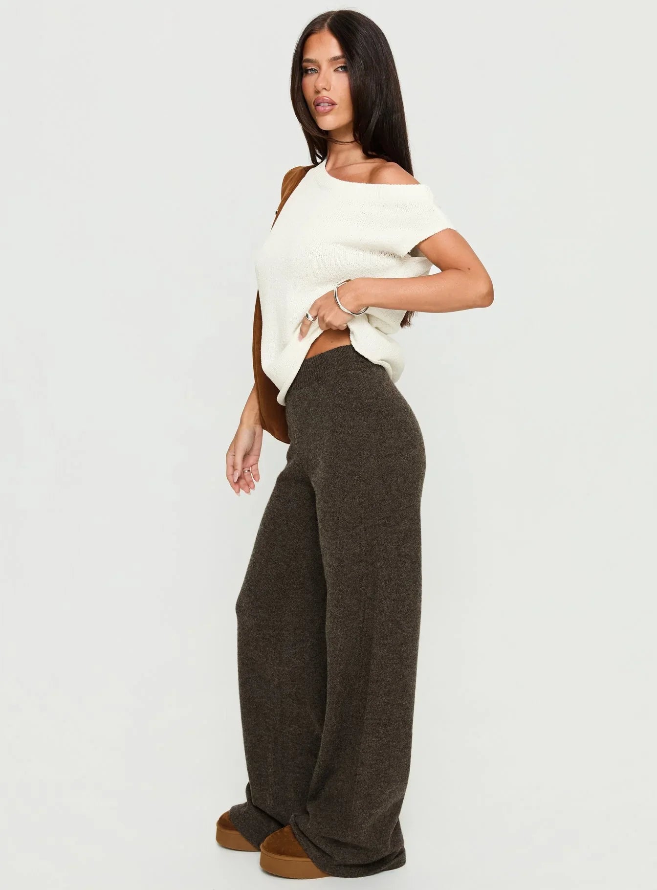 Karee Knit Pants Brown