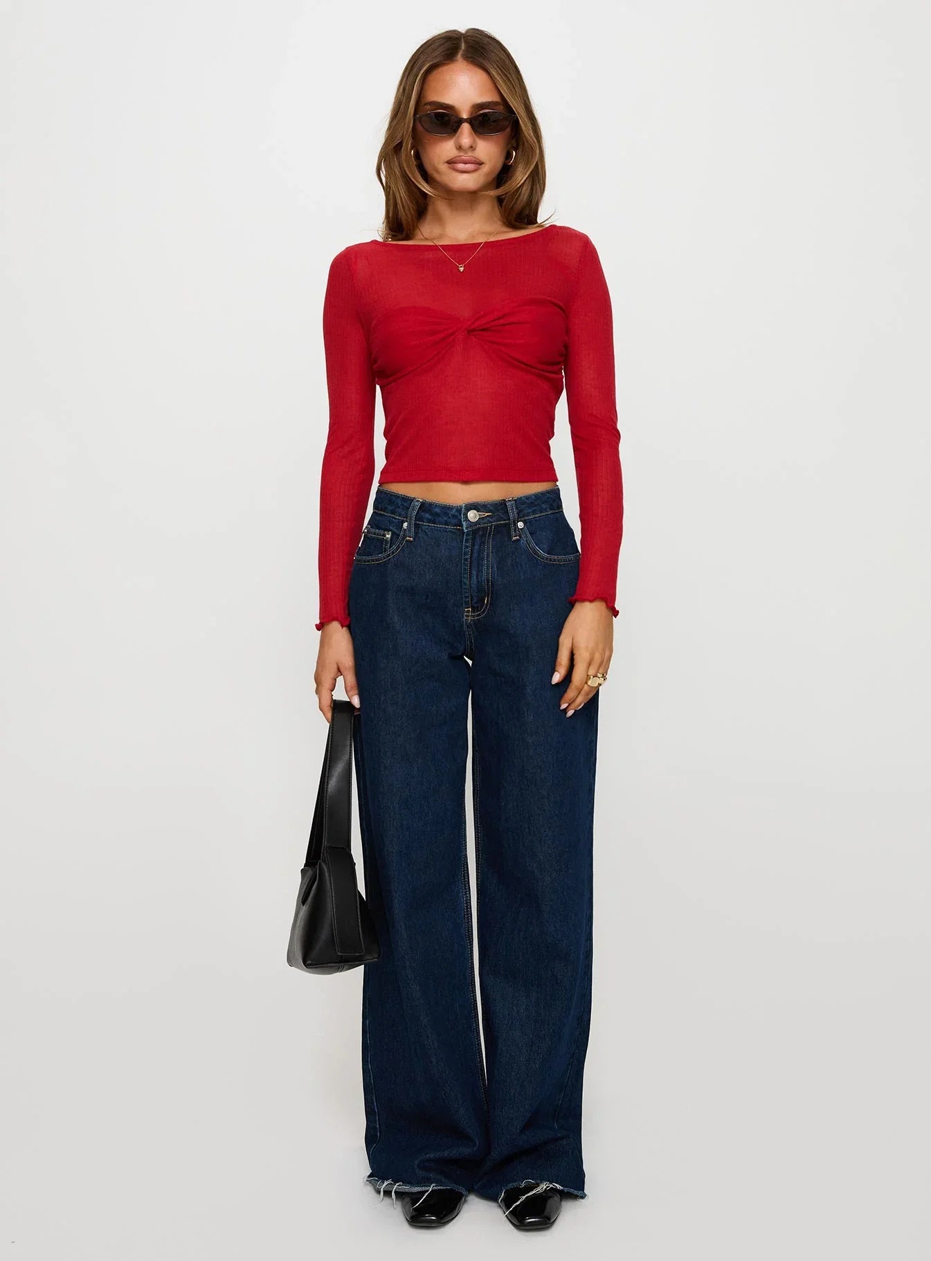 November Long Sleeve Top Red