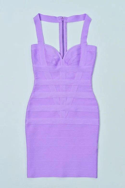 Madison Bandage Mini Dress Violet Purple Sale
