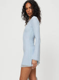 Lukea Long Sleeve Mini Dress Blue