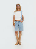 Breiann Lace Off Shoulder Short Sleeve Top White