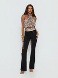 Kataliah Foldover Flare Pants Black