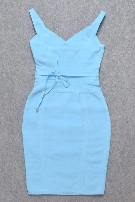 Bek Bandage Dress Sky Blue Sale