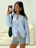 Frosty Knit Cardigan Blue