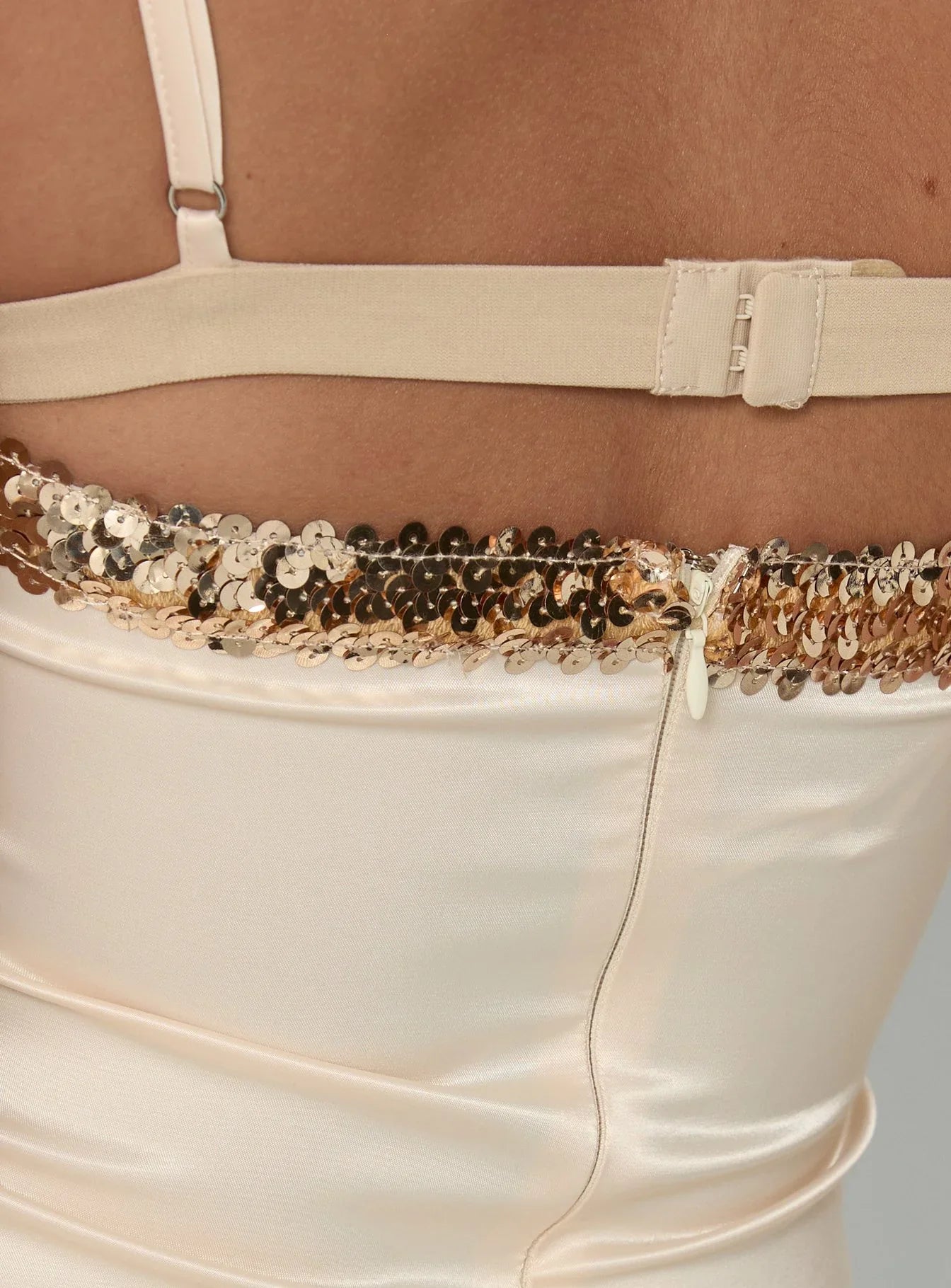 Myrah Layered Sequin Top Cream