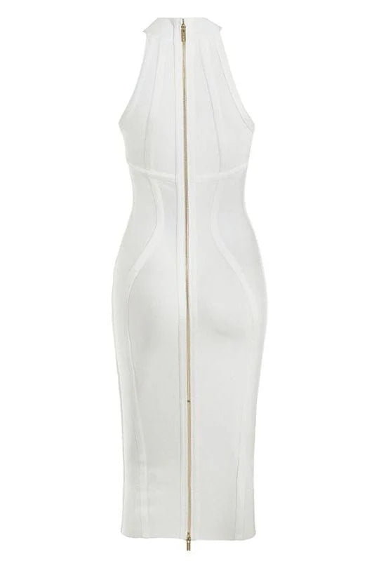 Lea Bandage Midi Dress White Pearl Sale