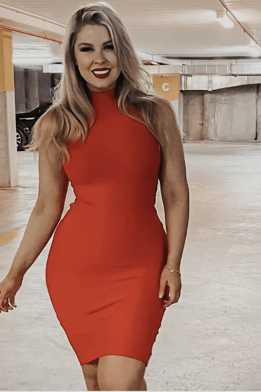 Grace Bandage Midi Dress Classic Black Sale