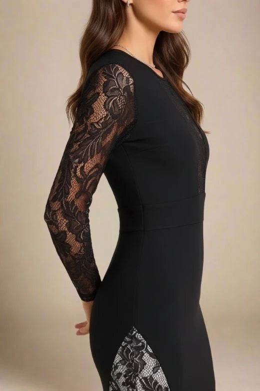 Opal Long Sleeve Bodycon Dress Classic Black
