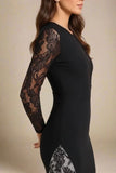 Opal Long Sleeve Bodycon Dress Classic Black