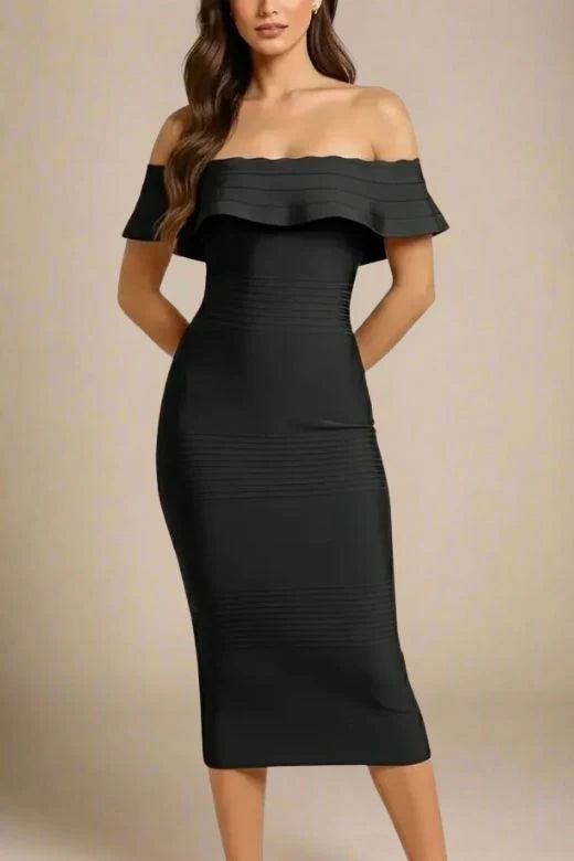 Billie Bandage Midi Dress Classic Black