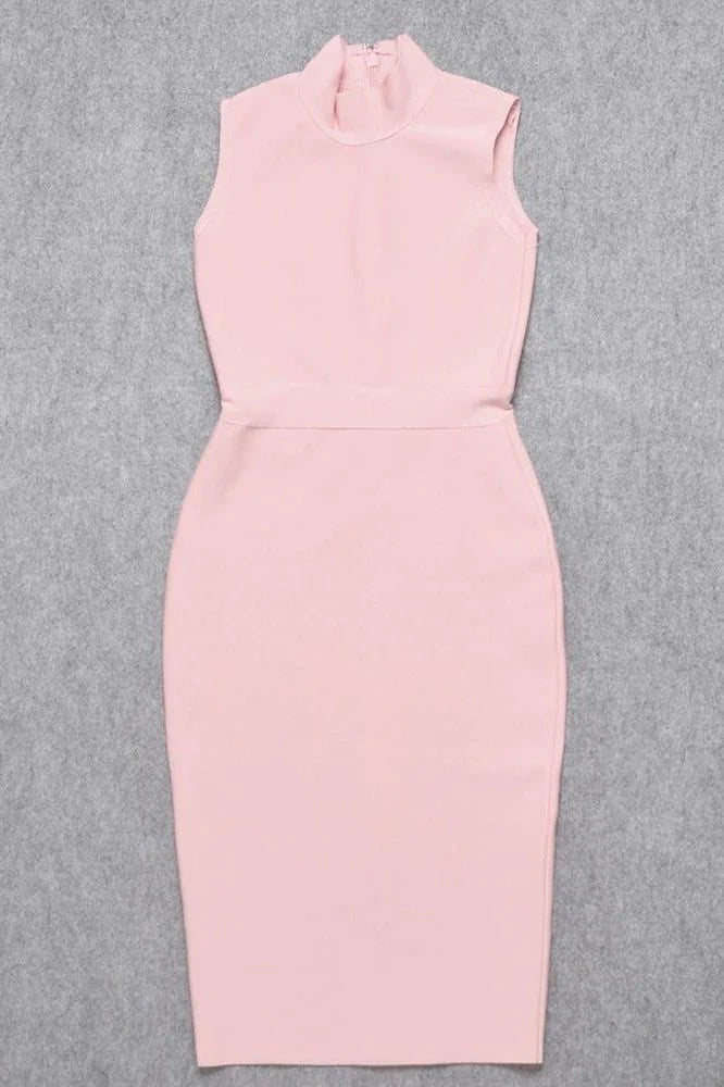 Grace Bandage Midi Dress Dusty Pink Sale