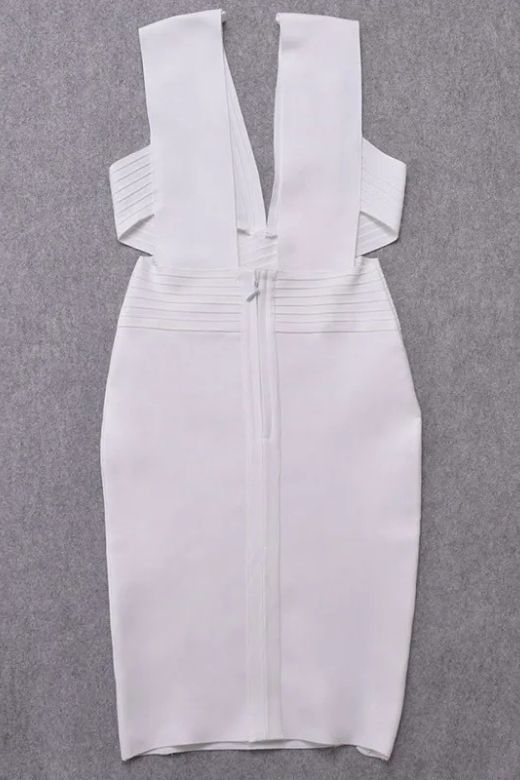 Pia Bandage Dress White Pearl