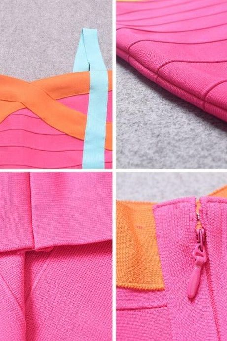 Heidi Bandage Mini Dress Hot Pink
