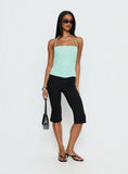 Delamere Tie Neck Top Aqua