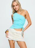 Cousins Knit Mini Skirt White