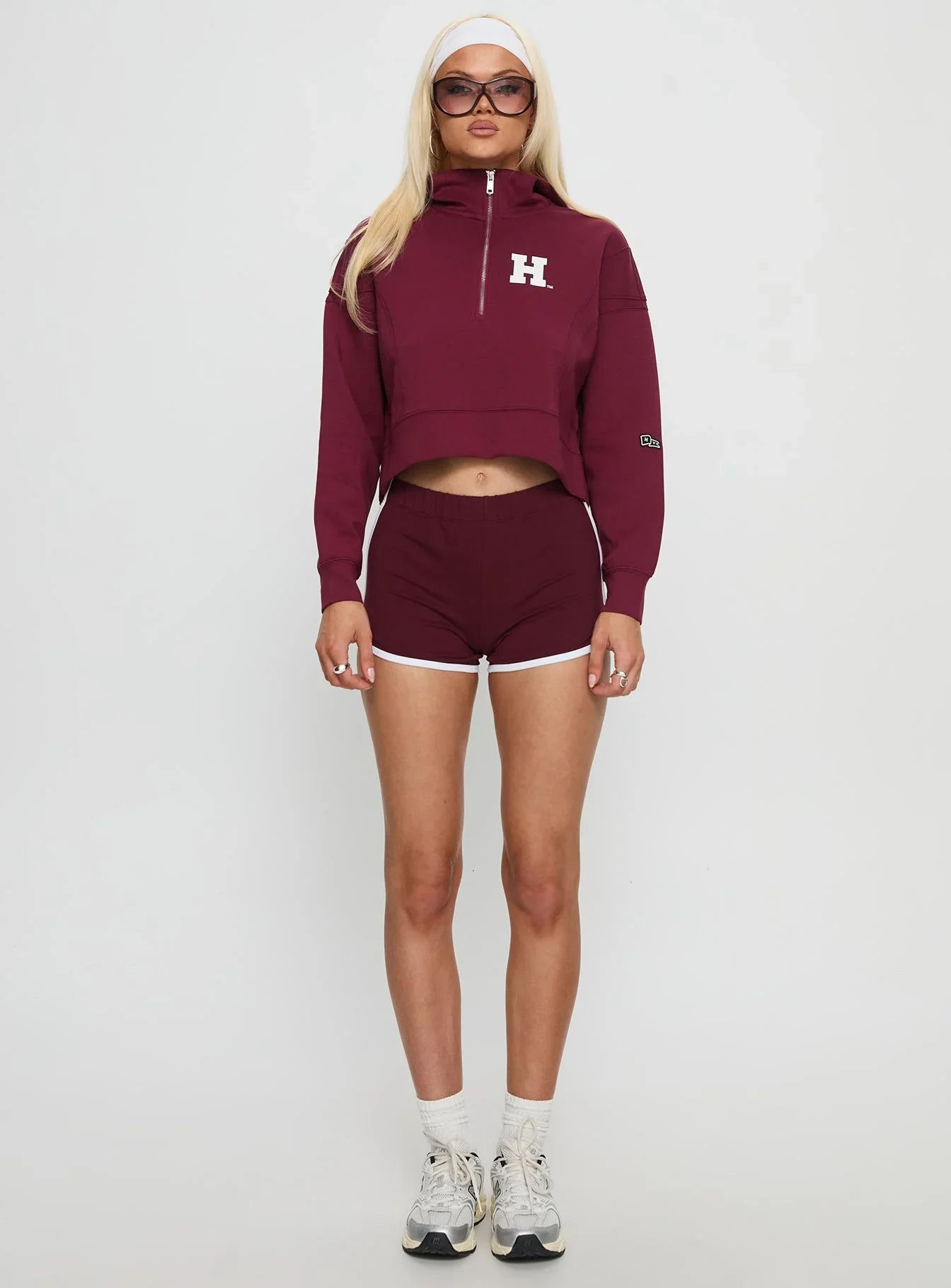 Harvard Buttersport Half zip Hoodie Crimson