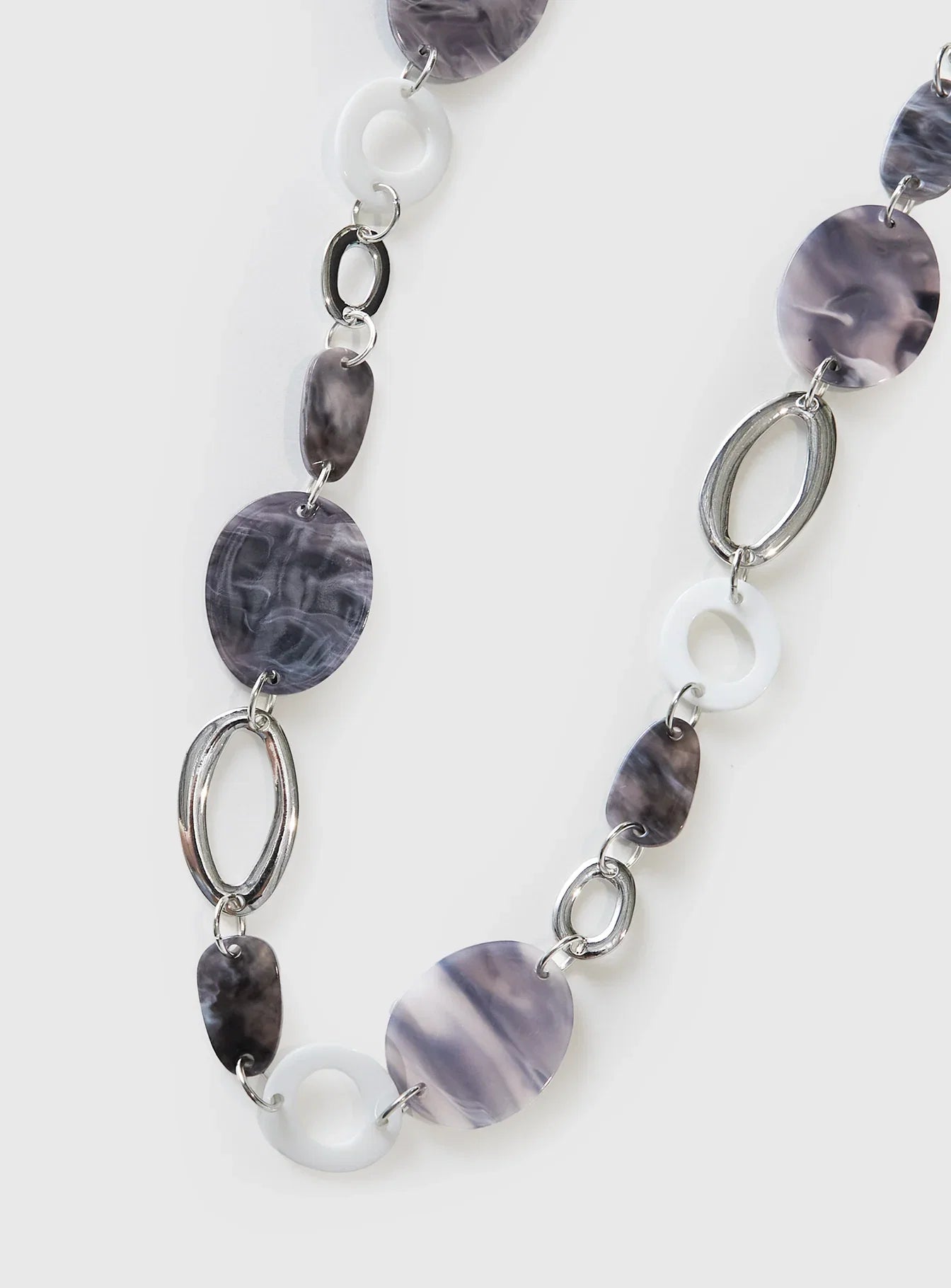Felon Beaded Chain Belt Silver Black