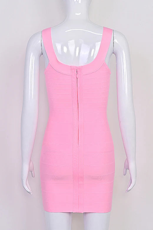 Cindy Bandage Mini Dress Blush Pink
