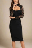 Elia Long Sleeve Bandage Dress Classic Black