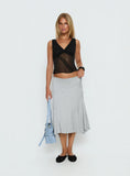 No Place Like Home Lace Trim V-Neck Top Black