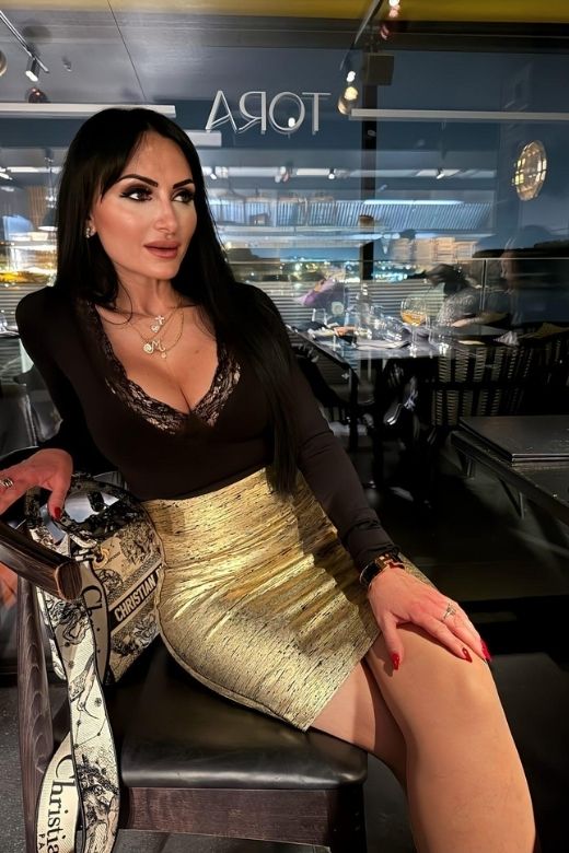 High Waist Leather Pencil Skirt Mini Length Gold Black