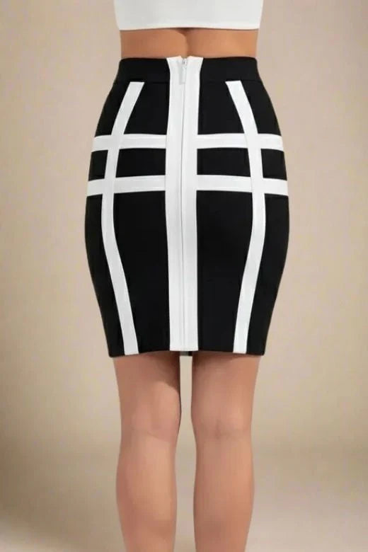 Suki High Waist Bandage Mini Skirt Classic Black