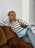 Rhitta Button Down Cardigan Multi Stripe