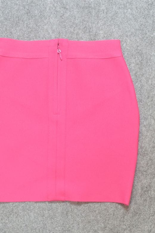 Jay High Waist Bandage Mini Skirt Hot Pink