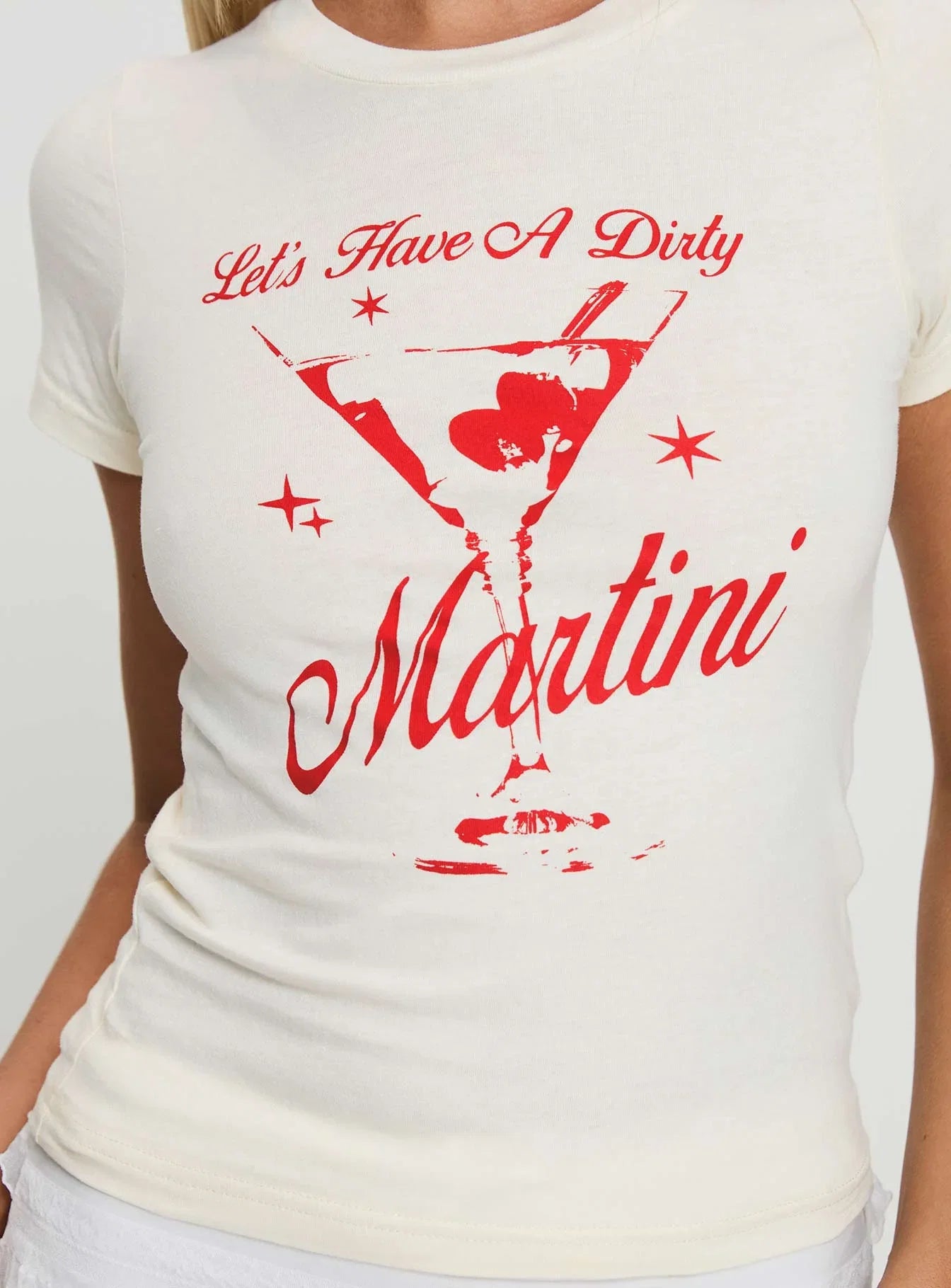 Lets Have A Dirty Martini Tee White