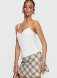 Myrella Button Up Cami Top White