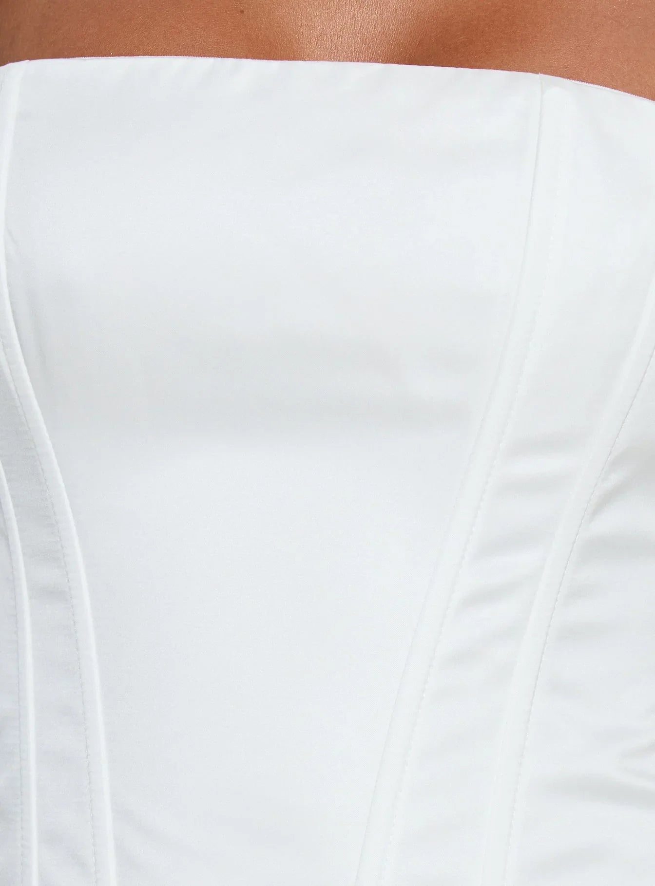 Joslyne Off Shoulder Corset Mini Dress White