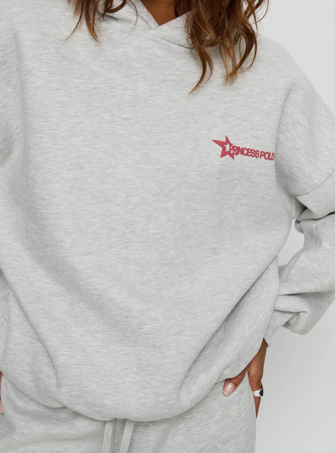 Princess Polly Stargirl Hoodie Grey Marle